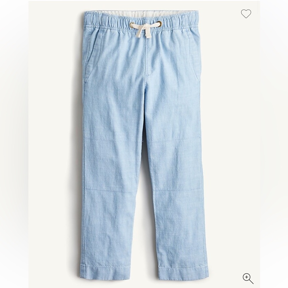 J. Crew Boys' chambray pull-on pant with reinforced knees Size 4